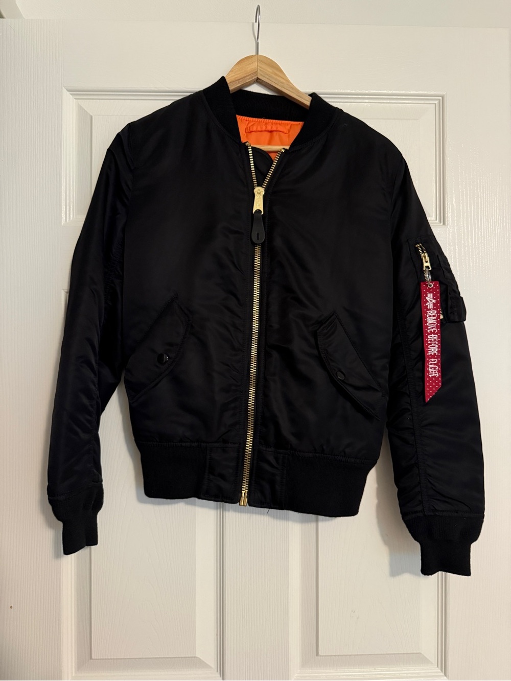 Alpha Industries Bomber Jacket Black Size XS